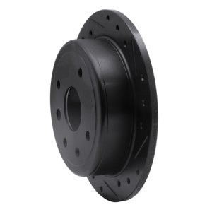 Chevrolet Optra Brake Rotor (1) - Rear Right - R1 Concepts - Drilled & Slotted - Black - `04-`10